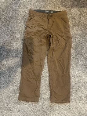 Mountain Hardwear Men's Olive Brown Technical Cargo Pants